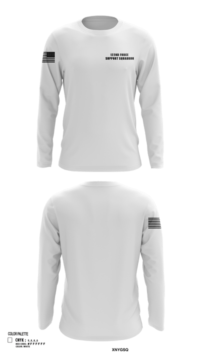 122nd Force Support Squadron 81827886 Long Sleeve Performance Shirt - 123