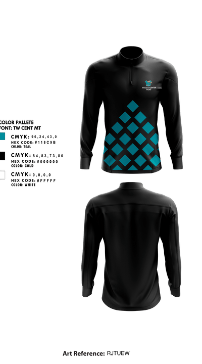 Valley Center High School Golf 97137509 Quarter Zip Jacket - 10