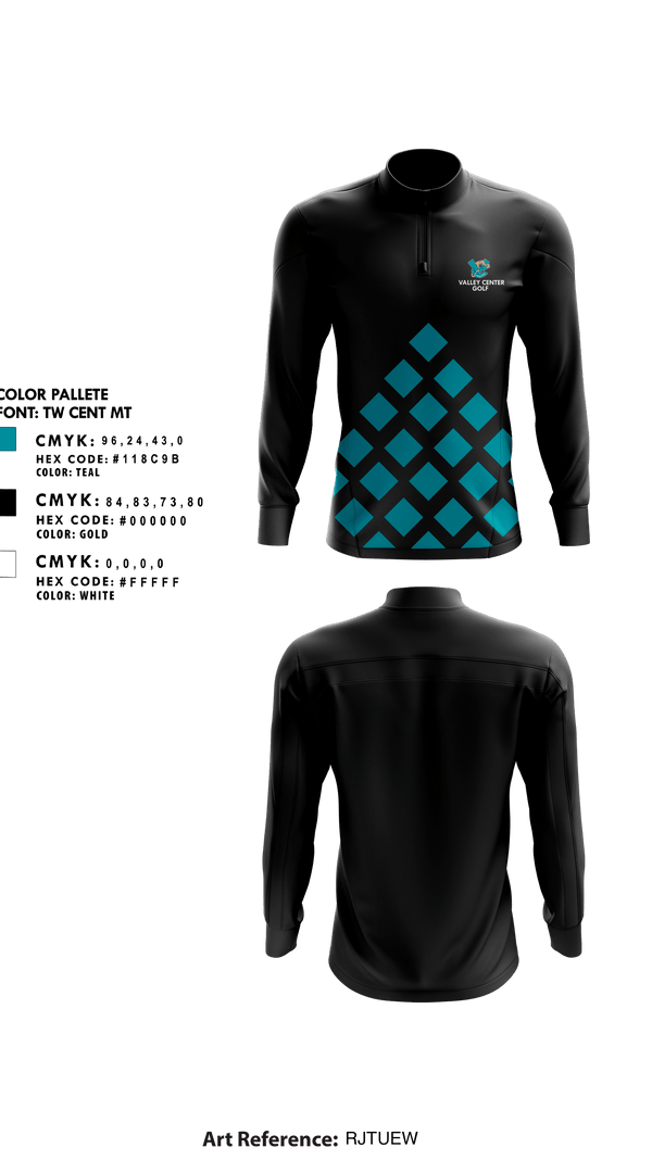 Quarter Zip Jacket, Valley Center High School Golf, Golf, Teamtime, Team time, sublimation, custom sports apparel, team uniforms, spirit wear, spiritwear, sports uniforms, custom shirts, team store, custom team store, fundraiser sports, apparel fundraiser