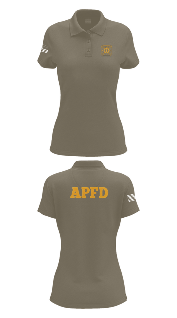 Womens Short Sleeve Performance Polo, APSLFD, Fire Department, Teamtime, Team time, sublimation, custom sports apparel, team uniforms, spirit wear, spiritwear, sports uniforms, custom shirts, team store, custom team store, fundraiser sports, apparel fundraiser