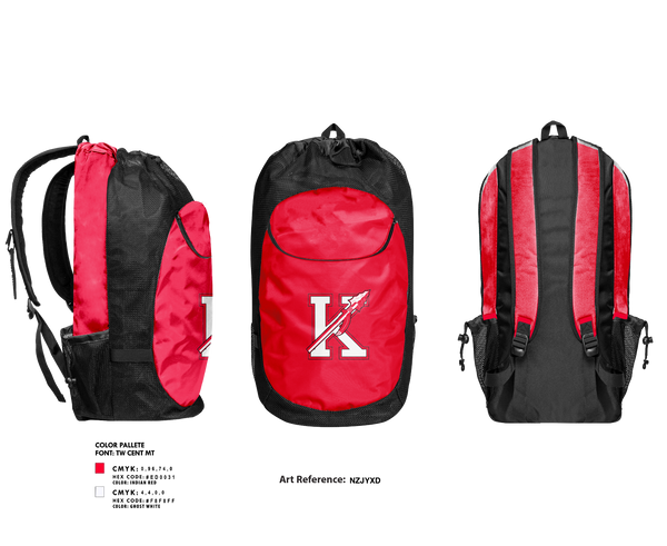 Gear Bag, Kootenai Warriors, Women's Basketball, Teamtime, Team time, sublimation, custom sports apparel, team uniforms, spirit wear, spiritwear, sports uniforms, custom shirts, team store, custom team store, fundraiser sports, apparel fundraiser