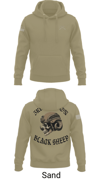 Hoodie, 3rd PLT Black Sheep, Army, Teamtime, Team time, sublimation, custom sports apparel, team uniforms, spirit wear, spiritwear, sports uniforms, custom shirts, team store, custom team store, fundraiser sports, apparel fundraiser