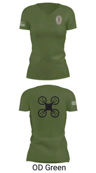 Womens Short Sleeve Vneck Shirt, UAS Pilot, Police, Teamtime, Team time, sublimation, custom sports apparel, team uniforms, spirit wear, spiritwear, sports uniforms, custom shirts, team store, custom team store, fundraiser sports, apparel fundraiser