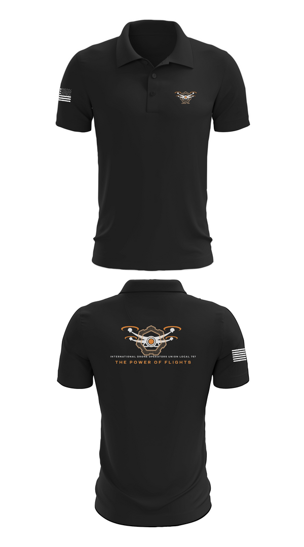 Short Sleeve Performance Polo, International Drone Operators Union Local 757, , Teamtime, Team time, sublimation, custom sports apparel, team uniforms, spirit wear, spiritwear, sports uniforms, custom shirts, team store, custom team store, fundraiser sports, apparel fundraiser
