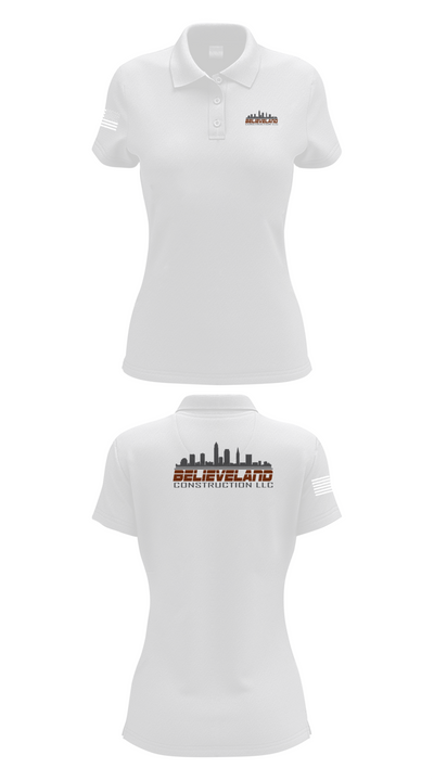 Believeland Construction LLC 85642703 Women's Short Sleeve Performance Polo  - 17