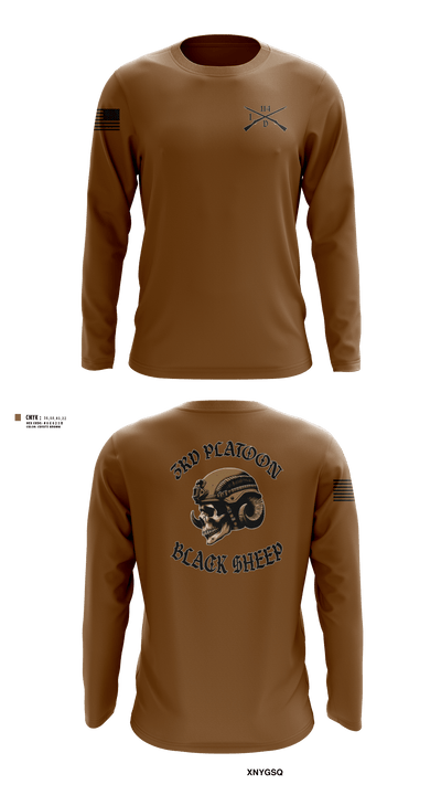 3rd PLT Black Sheep 32884167 Long Sleeve Performance Shirt - 87