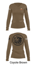 USS MAKIN ISLAND 57574160 Women's Long Sleeve V-neck Shirt - 16