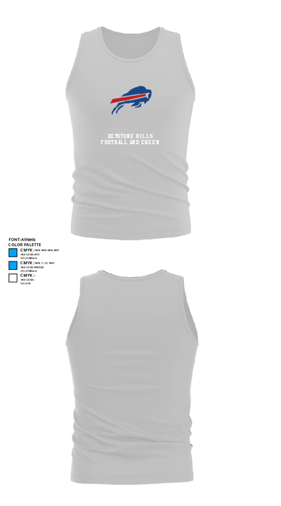 Keystone Bills Football and Cheer 89420686 Tank Top - 13
