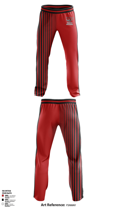 Franklin Senior High School Volleyball 23457023 Sweatpants - 1