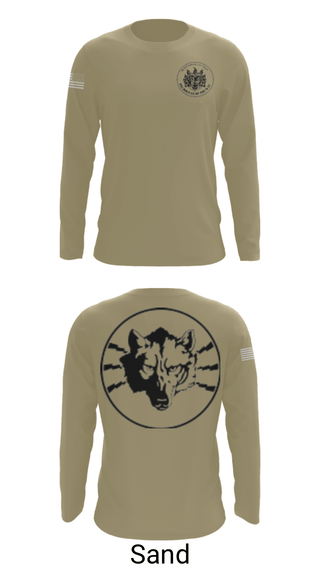 Long Sleeve Performance Shirt, Wolves, Bravo, 305th MI, Army, Teamtime, Team time, sublimation, custom sports apparel, team uniforms, spirit wear, spiritwear, sports uniforms, custom shirts, team store, custom team store, fundraiser sports, apparel fundraiser