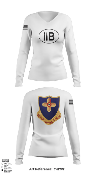 Women's Long Sleeve Vneck Shirt, 410th regiment, Army, Teamtime, Team time, sublimation, custom sports apparel, team uniforms, spirit wear, spiritwear, sports uniforms, custom shirts, team store, custom team store, fundraiser sports, apparel fundraiser