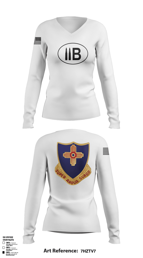 Women's Long Sleeve Vneck Shirt, 410th regiment, Army, Teamtime, Team time, sublimation, custom sports apparel, team uniforms, spirit wear, spiritwear, sports uniforms, custom shirts, team store, custom team store, fundraiser sports, apparel fundraiser