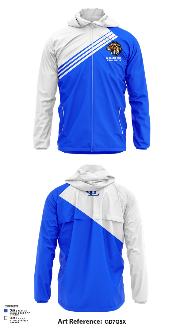 Windbreaker, La Grande High School Soccer, Men's Soccer, Teamtime, Team time, sublimation, custom sports apparel, team uniforms, spirit wear, spiritwear, sports uniforms, custom shirts, team store, custom team store, fundraiser sports, apparel fundraiser