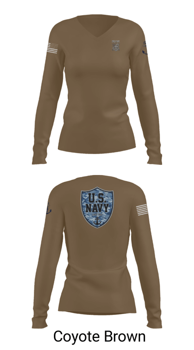 CVN 77 George HW Bus 94572783 Women's Long Sleeve V-neck Shirt - 10
