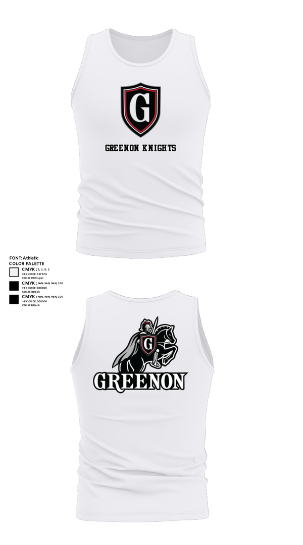 Tank Top, Greenon Knights, Women's Volleyball, Teamtime, Team time, sublimation, custom sports apparel, team uniforms, spirit wear, spiritwear, sports uniforms, custom shirts, team store, custom team store, fundraiser sports, apparel fundraiser