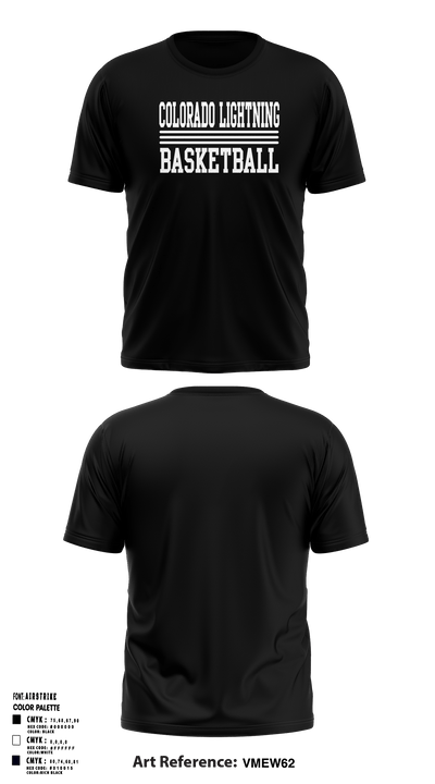 Colorado Lightning Basketball Club 24894382 Short Sleeve Performance Shirt - 3