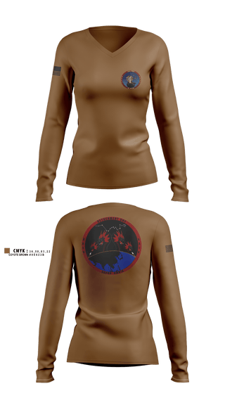 Womens Long Sleeve Vneck Shirt, Detachment 1, 24th MDSB, , Teamtime, Team time, sublimation, custom sports apparel, team uniforms, spirit wear, spiritwear, sports uniforms, custom shirts, team store, custom team store, fundraiser sports, apparel fundraiser