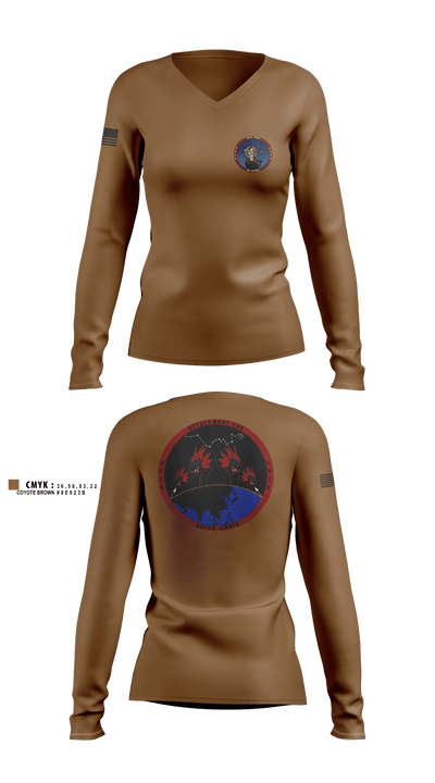 Detachment 1, 24th MDSB 60445534 Women's Long Sleeve V-neck Shirt - 3