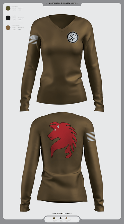 819 RHS 13886596 Women's Long Sleeve V-neck Shirt - 3