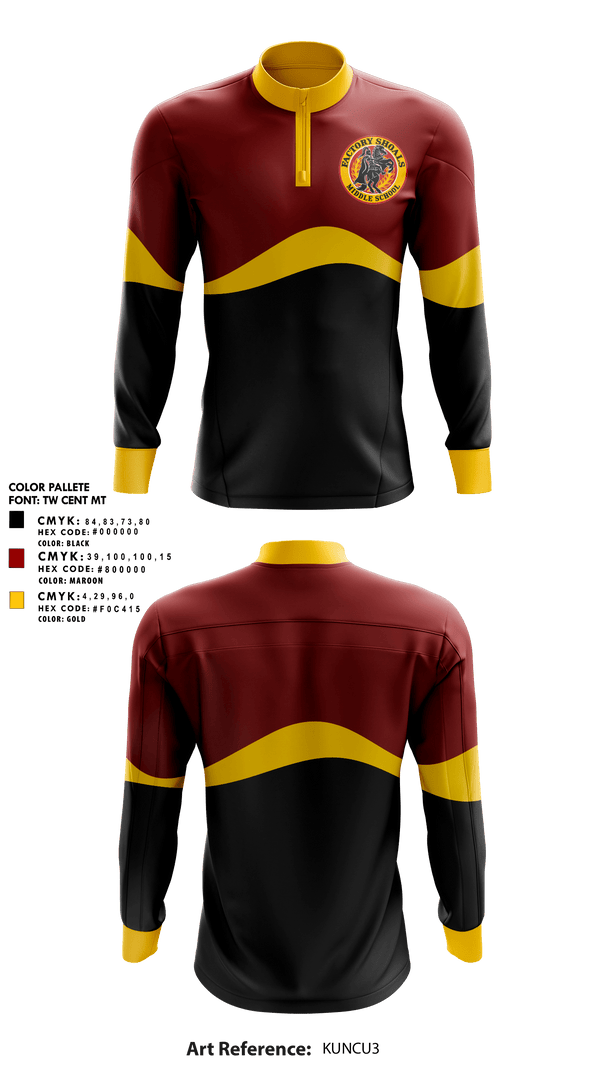 Quarter Zip Jacket, Factory Shoals Knights, Track & Field, Teamtime, Team time, sublimation, custom sports apparel, team uniforms, spirit wear, spiritwear, sports uniforms, custom shirts, team store, custom team store, fundraiser sports, apparel fundraiser