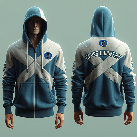 Zip Hoodie, Quakertown Community Senior High School Cross Country, Cross Country, Teamtime, Team time, sublimation, custom sports apparel, team uniforms, spirit wear, spiritwear, sports uniforms, custom shirts, team store, custom team store, fundraiser sports, apparel fundraiser