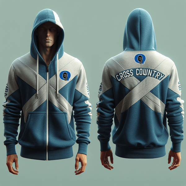 Zip Hoodie, Quakertown Community Senior High School Cross Country, Cross Country, Teamtime, Team time, sublimation, custom sports apparel, team uniforms, spirit wear, spiritwear, sports uniforms, custom shirts, team store, custom team store, fundraiser sports, apparel fundraiser
