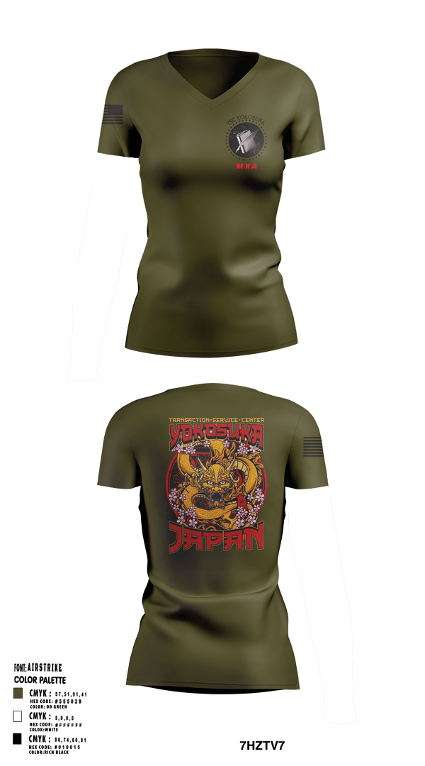 Womens Short Sleeve Vneck Shirt, Transactional Service Center Yokosuka, Navy, Teamtime, Team time, sublimation, custom sports apparel, team uniforms, spirit wear, spiritwear, sports uniforms, custom shirts, team store, custom team store, fundraiser sports, apparel fundraiser