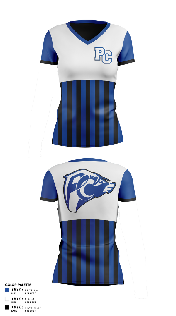 Womens Short Sleeve Vneck Shirt, Port Chester High School Bowling, Bowling, Teamtime, Team time, sublimation, custom sports apparel, team uniforms, spirit wear, spiritwear, sports uniforms, custom shirts, team store, custom team store, fundraiser sports, apparel fundraiser