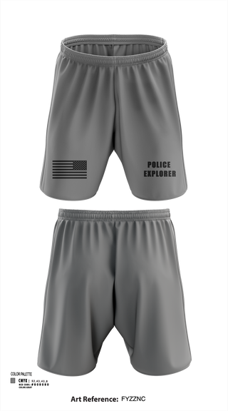 Athletic Shorts With Pockets, Police Explorer, Police, Teamtime, Team time, sublimation, custom sports apparel, team uniforms, spirit wear, spiritwear, sports uniforms, custom shirts, team store, custom team store, fundraiser sports, apparel fundraiser