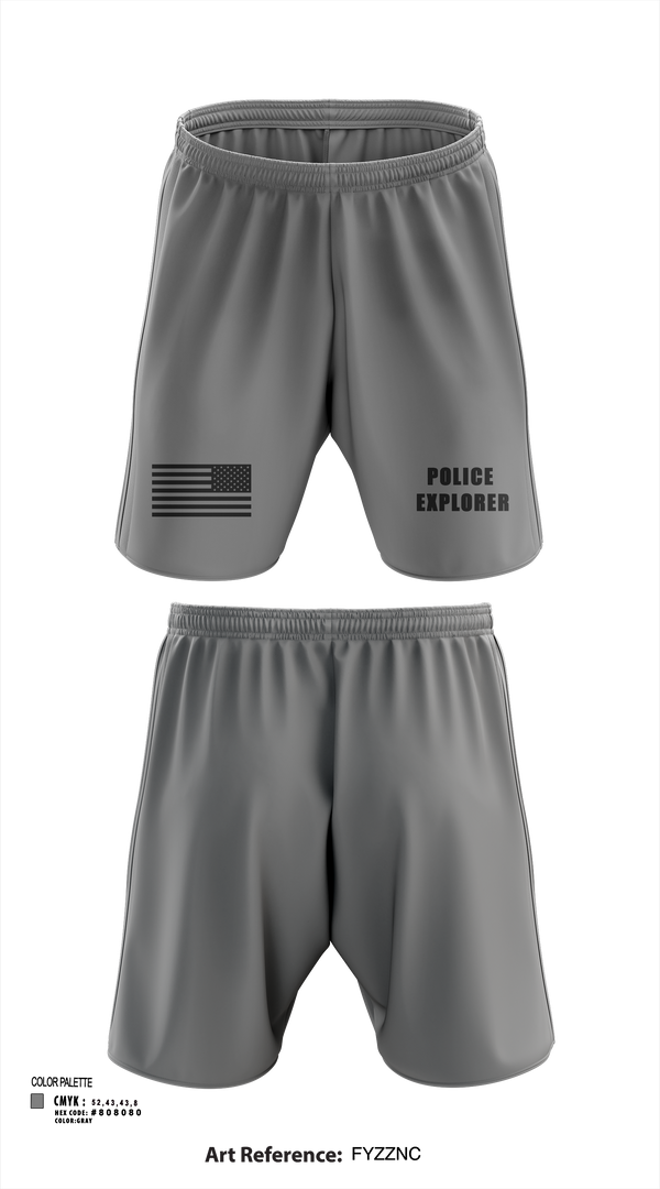 Athletic Shorts With Pockets, Police Explorer, Police, Teamtime, Team time, sublimation, custom sports apparel, team uniforms, spirit wear, spiritwear, sports uniforms, custom shirts, team store, custom team store, fundraiser sports, apparel fundraiser