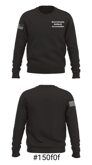 Crew Neck Sweatshirt, West County Softball Association, Softball, Teamtime, Team time, sublimation, custom sports apparel, team uniforms, spirit wear, spiritwear, sports uniforms, custom shirts, team store, custom team store, fundraiser sports, apparel fundraiser