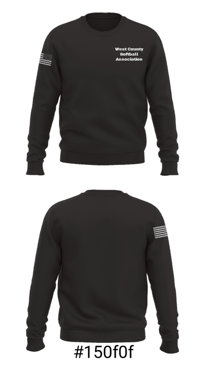 West County Softball Association 69073827 Crew Neck Sweatshirt - 22