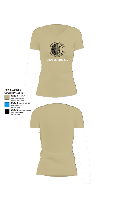 HQSPT Bn, PMO, Brig 79811584 Women's Short Sleeve V-neck Shirt - 84