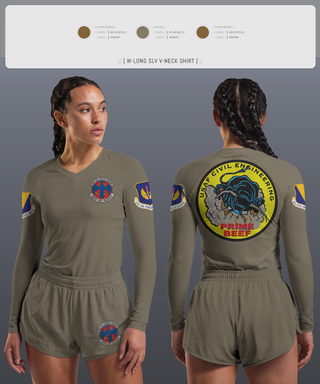 Womens Long Sleeve Vneck Shirt, 786th CES, Air Force, Teamtime, Team time, sublimation, custom sports apparel, team uniforms, spirit wear, spiritwear, sports uniforms, custom shirts, team store, custom team store, fundraiser sports, apparel fundraiser