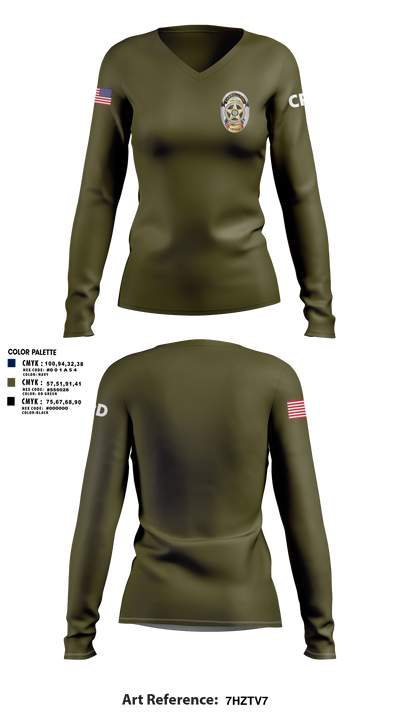 undefined Women's Long Sleeve V-neck Shirt - 5