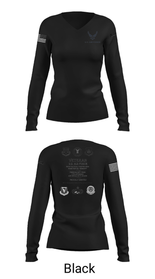 Women's Long Sleeve Vneck Shirt, Ramstein AGE, , Teamtime, Team time, sublimation, custom sports apparel, team uniforms, spirit wear, spiritwear, sports uniforms, custom shirts, team store, custom team store, fundraiser sports, apparel fundraiser