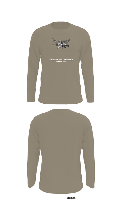 Livingston Police Emergency Service Unit 52189708 Long Sleeve Performance Shirt - 69