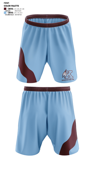Athletic Shorts With Pockets, Kankakee High School Band, Spirit Store, Teamtime, Team time, sublimation, custom sports apparel, team uniforms, spirit wear, spiritwear, sports uniforms, custom shirts, team store, custom team store, fundraiser sports, apparel fundraiser