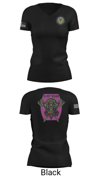 Women's Short Sleeve Vneck Shirt, 3-10 GSAB, Army, Teamtime, Team time, sublimation, custom sports apparel, team uniforms, spirit wear, spiritwear, sports uniforms, custom shirts, team store, custom team store, fundraiser sports, apparel fundraiser