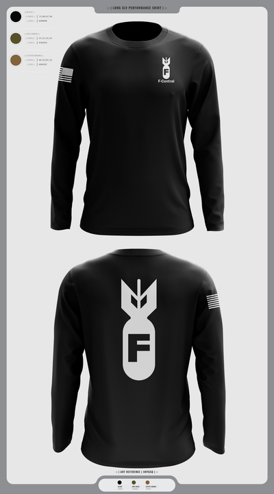 F Central 16888463 Long Sleeve Performance Shirt - 1