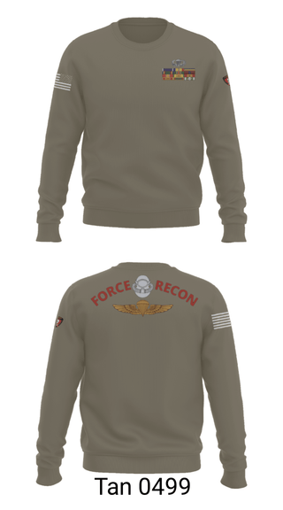 Crew Neck Sweatshirt, B Co. 3rd Recon BnForce Reconnaissance, Marines, Teamtime, Team time, sublimation, custom sports apparel, team uniforms, spirit wear, spiritwear, sports uniforms, custom shirts, team store, custom team store, fundraiser sports, apparel fundraiser