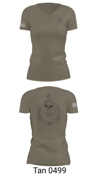 850th engineer 3918830 Women's Short Sleeve V-neck Shirt - 65