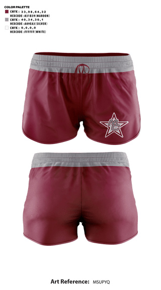 Womens Shorts, Madison County High School Cheer, Cheer, Teamtime, Team time, sublimation, custom sports apparel, team uniforms, spirit wear, spiritwear, sports uniforms, custom shirts, team store, custom team store, fundraiser sports, apparel fundraiser