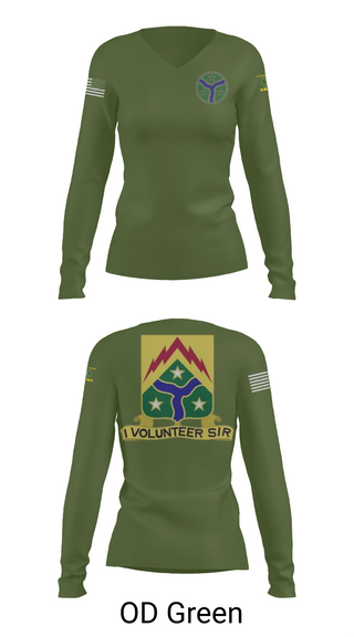 Womens Long Sleeve Vneck Shirt, 278th Armored Cavalry, Army, Teamtime, Team time, sublimation, custom sports apparel, team uniforms, spirit wear, spiritwear, sports uniforms, custom shirts, team store, custom team store, fundraiser sports, apparel fundraiser