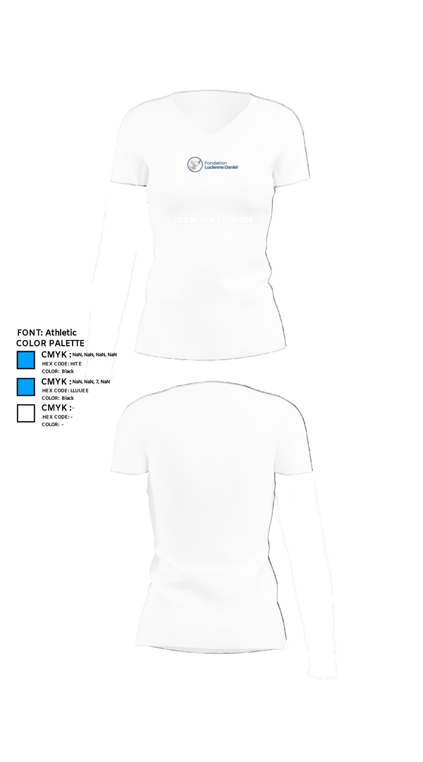 Womens Short Sleeve Vneck Shirt, Lucienne Daniel Fondation, , Teamtime, Team time, sublimation, custom sports apparel, team uniforms, spirit wear, spiritwear, sports uniforms, custom shirts, team store, custom team store, fundraiser sports, apparel fundraiser