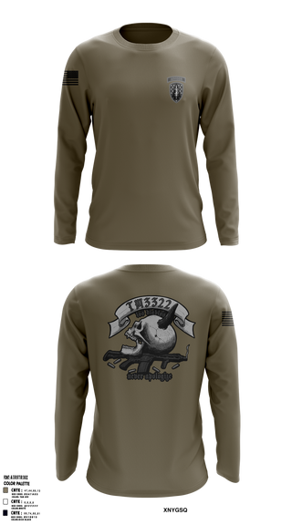 Long Sleeve Performance Shirt, TM 2, B TRP, 3rd SQDN, 3 SFAB, Army, Teamtime, Team time, sublimation, custom sports apparel, team uniforms, spirit wear, spiritwear, sports uniforms, custom shirts, team store, custom team store, fundraiser sports, apparel fundraiser