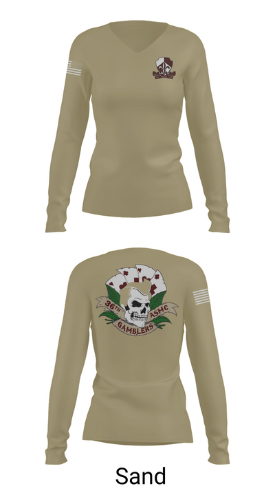 418 MLC 48598349 Women's Long Sleeve V-neck Shirt - 97