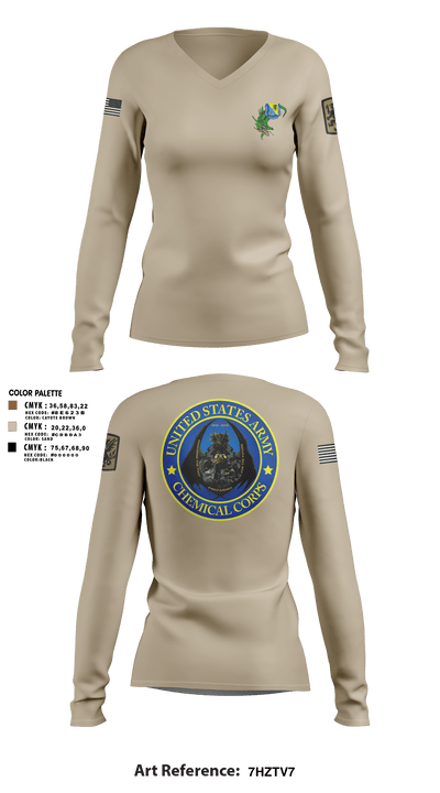411TH 46316966 Women's Long Sleeve V-neck Shirt - 2