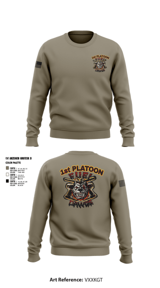 Crew Neck Sweatshirt, Fuel Dawgs, Army, Teamtime, Team time, sublimation, custom sports apparel, team uniforms, spirit wear, spiritwear, sports uniforms, custom shirts, team store, custom team store, fundraiser sports, apparel fundraiser