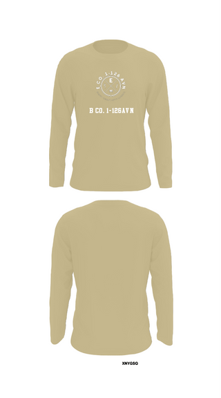 Long Sleeve Performance Shirt, B Co. 1-126AVN, Army, Teamtime, Team time, sublimation, custom sports apparel, team uniforms, spirit wear, spiritwear, sports uniforms, custom shirts, team store, custom team store, fundraiser sports, apparel fundraiser
